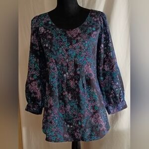 White Stag Floral Women's Blouse - Purple and Teal
